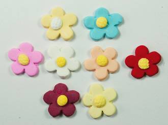 Tiny Icing Daisy, 8mm (Box of 360) 8 Assorted colour